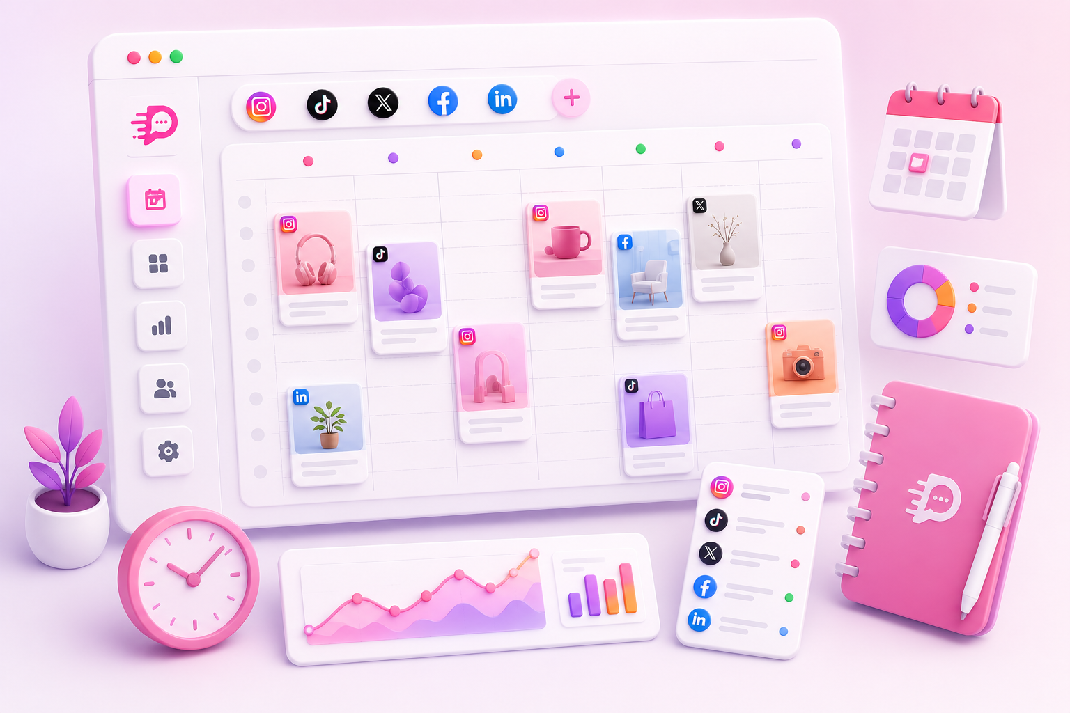 PostSync Content Calendar Dashboard