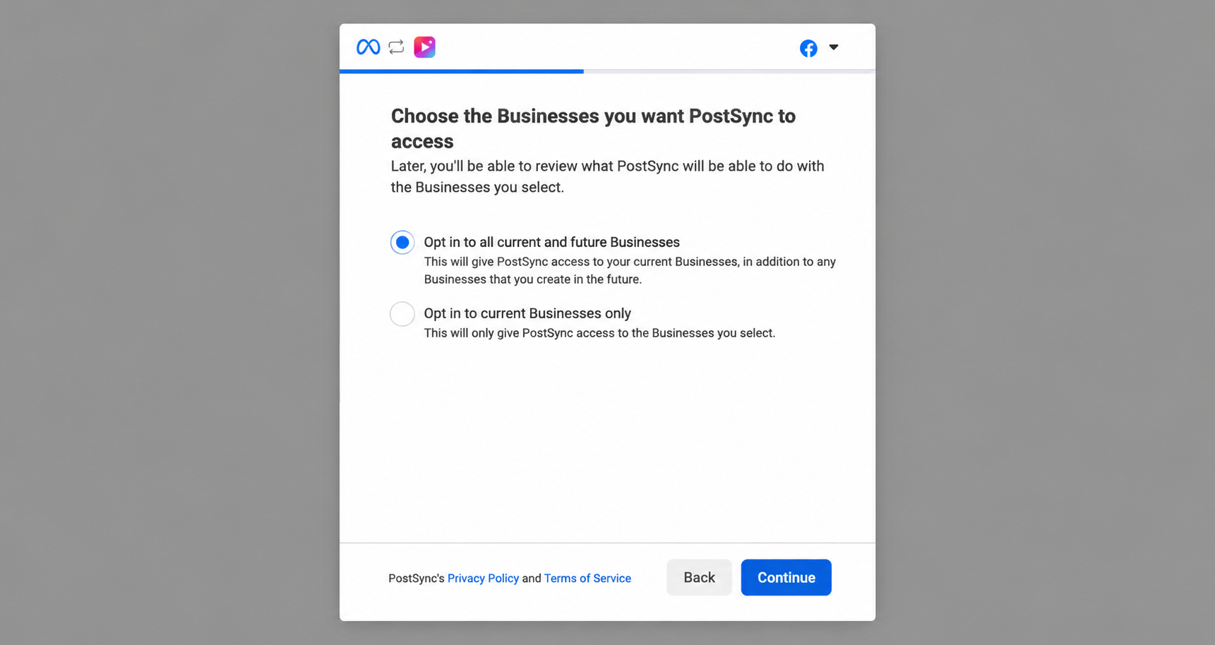 Opt In to All Businesses