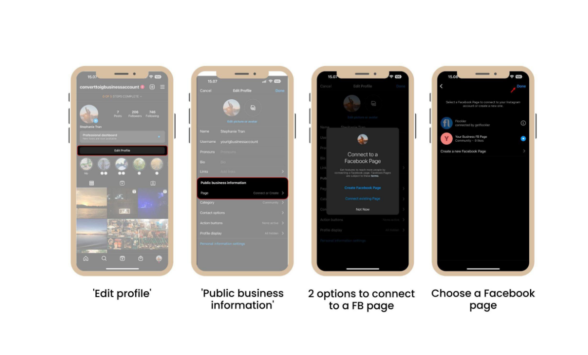 Link Instagram to a Facebook Page
