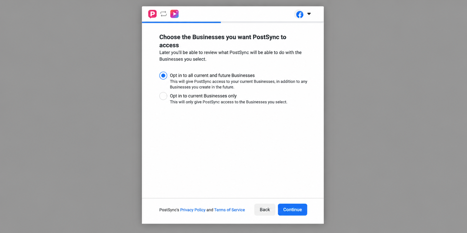Click Connect on Instagram
